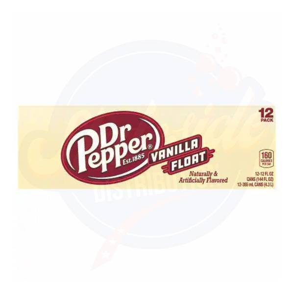 Dr Pepper Vanilla Float Soda, 12 fl oz Cans, 12-Pack